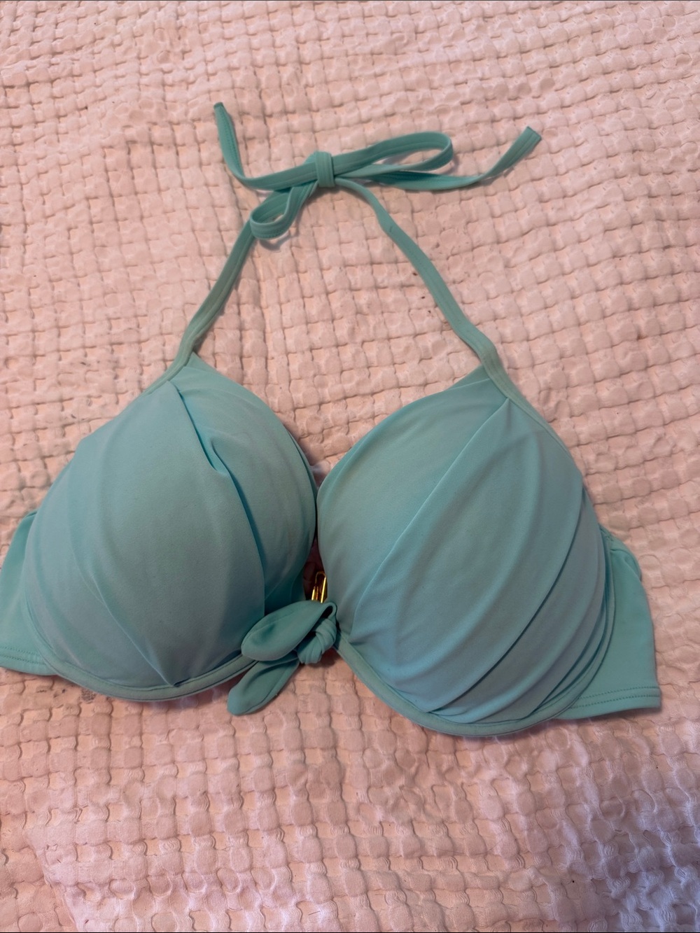 Victoria's Secret Teal Halter Bikini Top